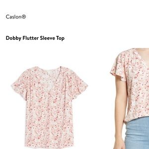 Dobby flutter sleeve top